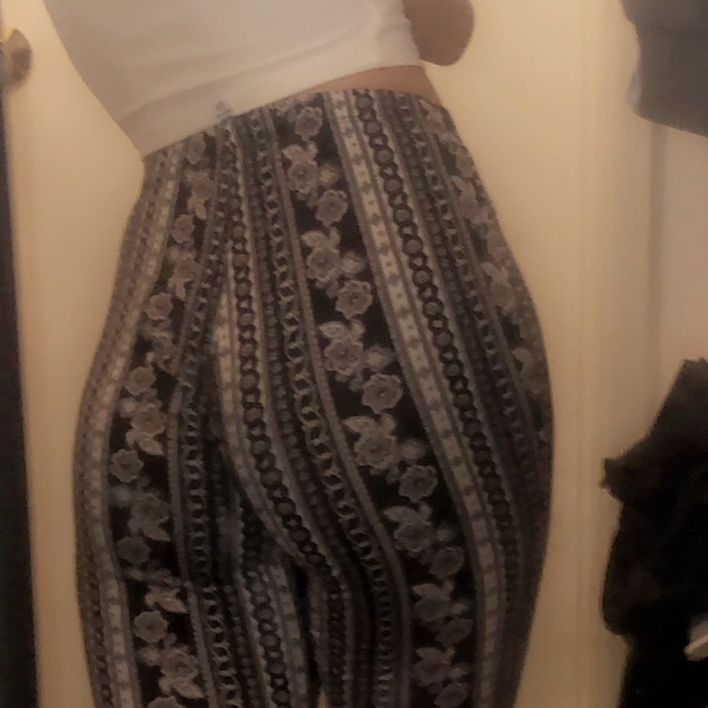 flowy tribal print pants
